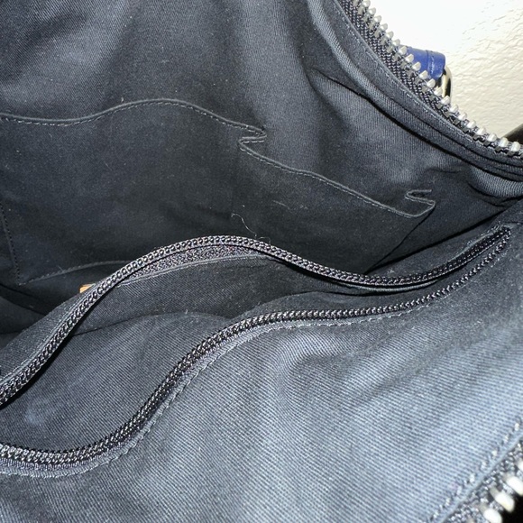 Coach Colorblock Legacy Leather Satchel Black Navy - Picture 4 of 10